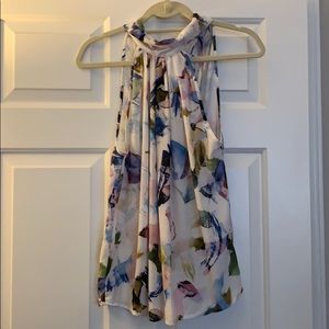 EUC mock neck halter sleeveless blouse